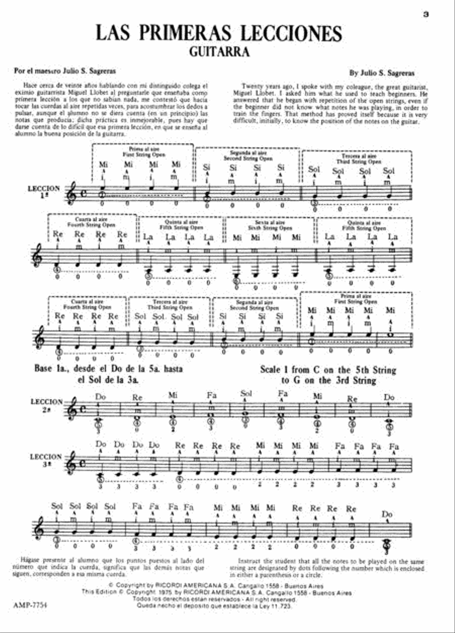 First Lesson for Guitar - Volume 1 Acoustic Guitar scores gallery preview page 2