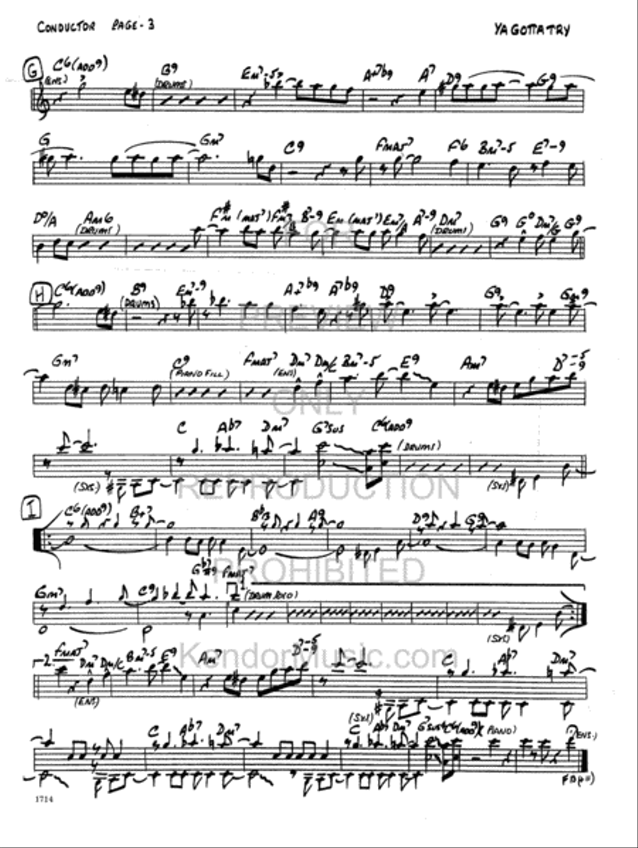 Ya Gotta Try Jazz Ensemble scores gallery preview page 4