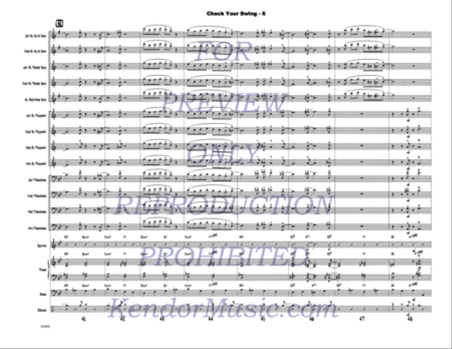 Check Your Swing Check Your Swing Jazz Ensemble scores gallery preview page 7