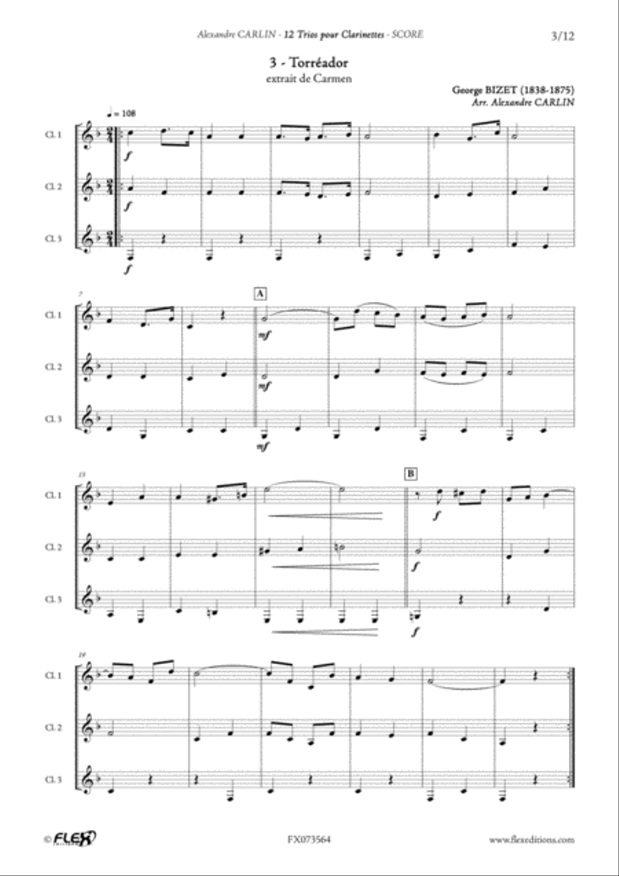 12 Clarinet Trio Clarinet Trio scores gallery preview page 4