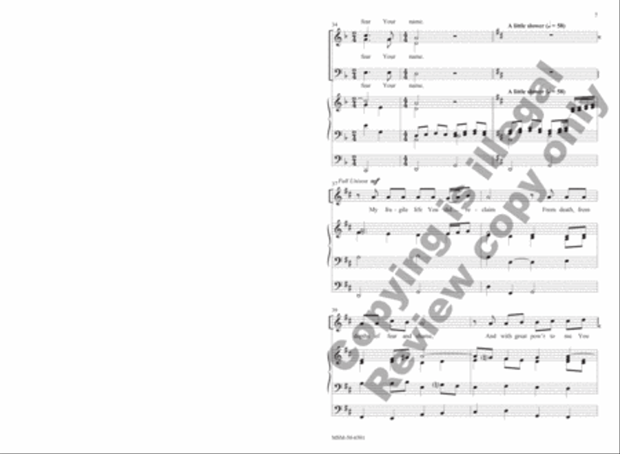 Give Ear, O Lord, and Visit Me 4-Part scores gallery preview page 7