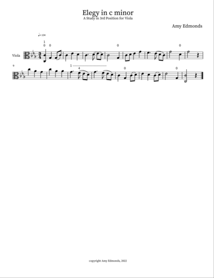 Elegy in c minor Piano scores gallery preview page 2