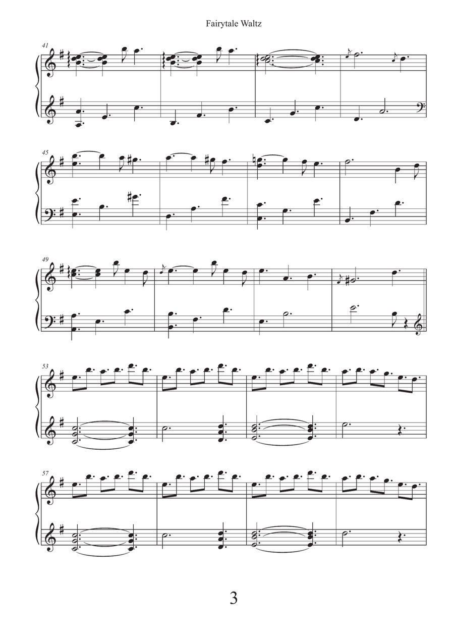 Fairytale Waltz Easy Piano scores gallery preview page 3