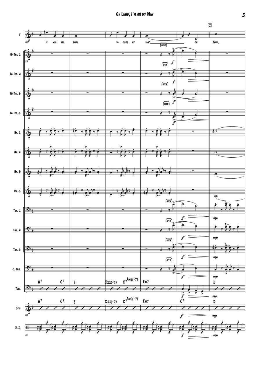 Oh Lawd I'm On My Way from PORGY AND BESS Small Ensemble scores gallery preview page 5