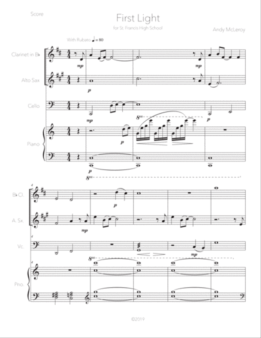 First Light Small Ensemble scores gallery preview page 1