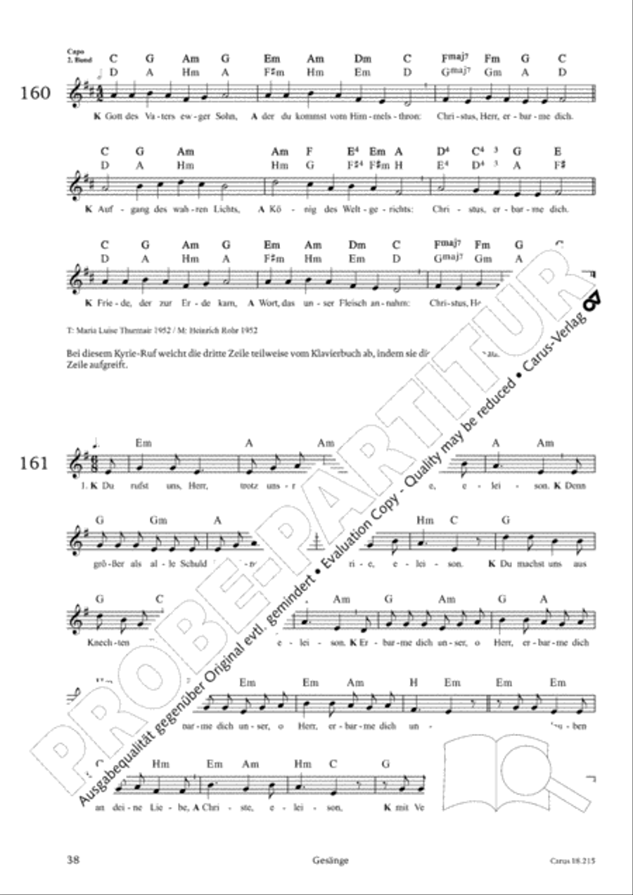 Gitarrenbuch zum Gotteslob Guitar scores gallery preview page 36