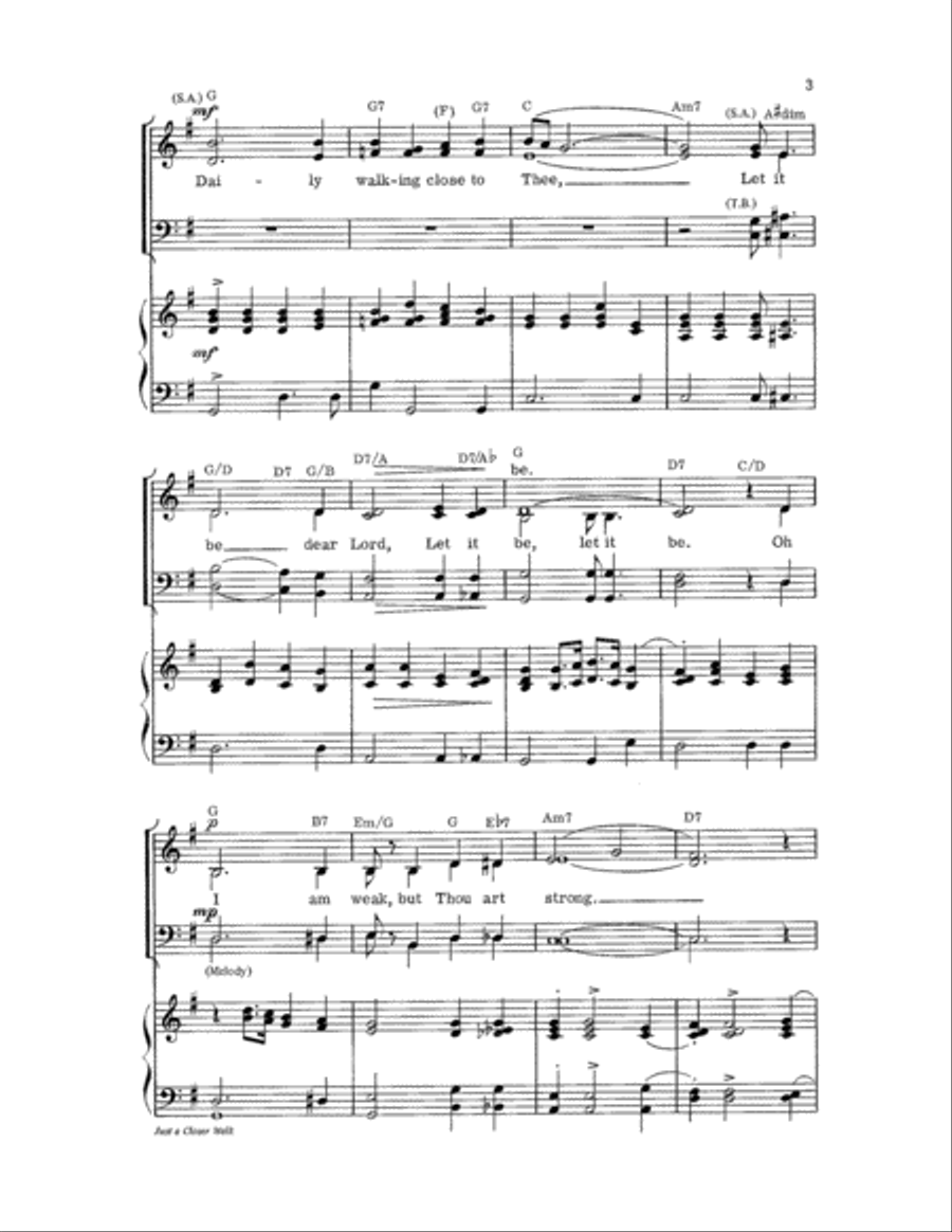 Just a Closer Walk Just a Closer Walk Choir scores gallery preview page 3