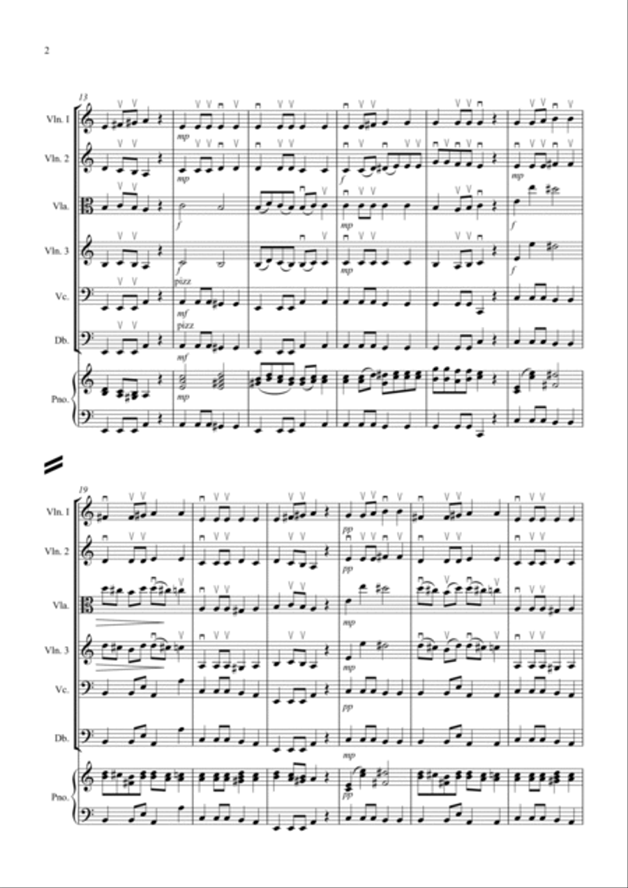 Beethoven Symphony No.7 (slow movement) for String Orchestra String Orchestra scores gallery preview page 2