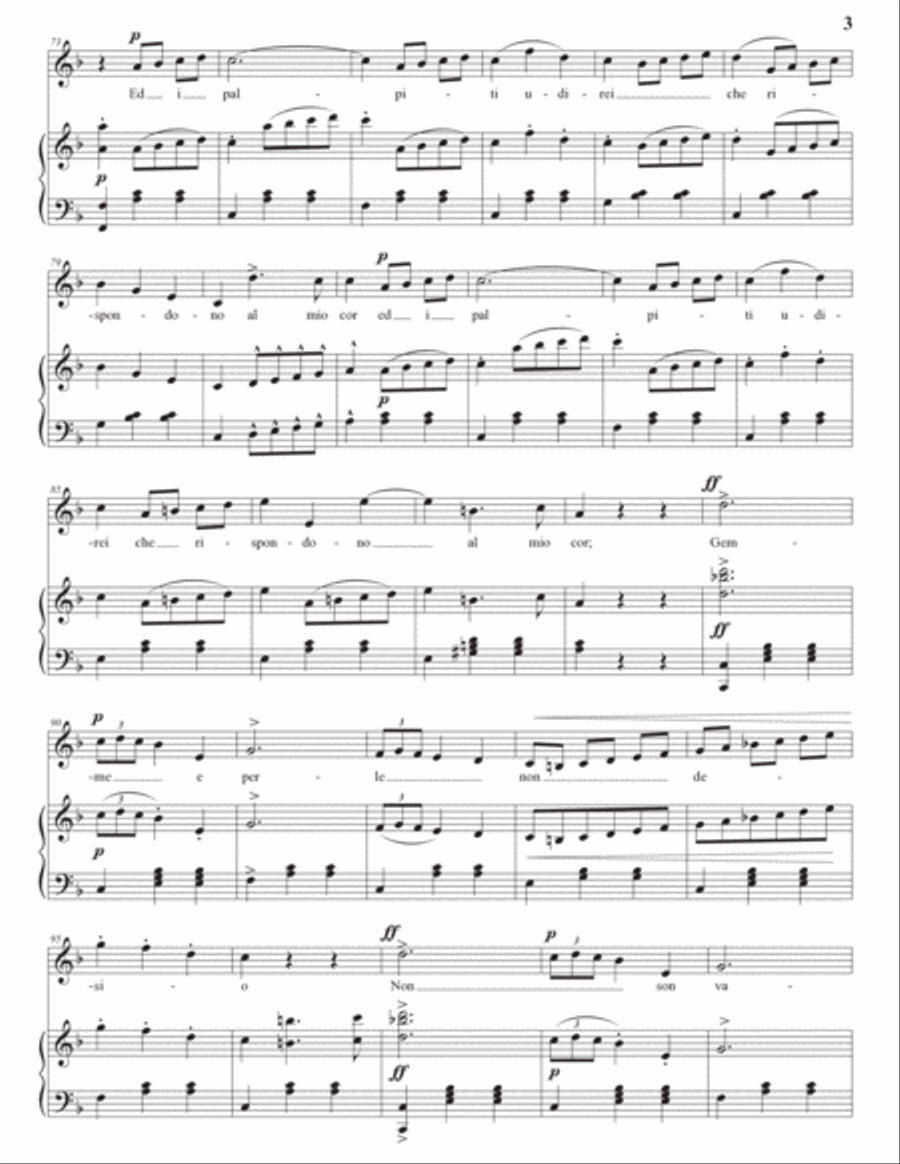 ARDITI: Il bacio (transposed to C major) Voice scores gallery preview page 4