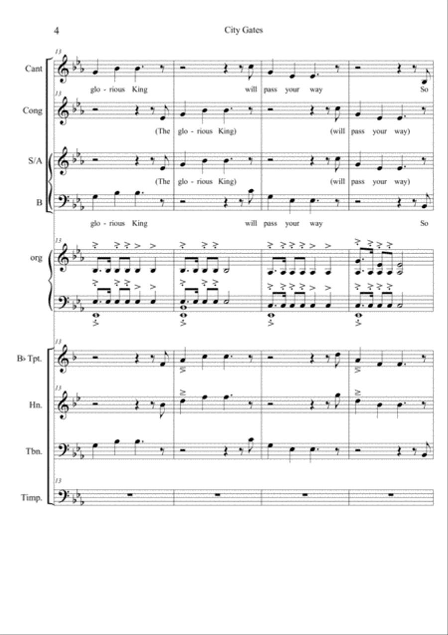 City Gates (Full Score) 3-Part scores gallery preview page 4
