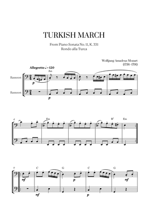 W. A. Mozart - Turkish March (Alla Turca) (with chords) (for Bassoon Duet)
