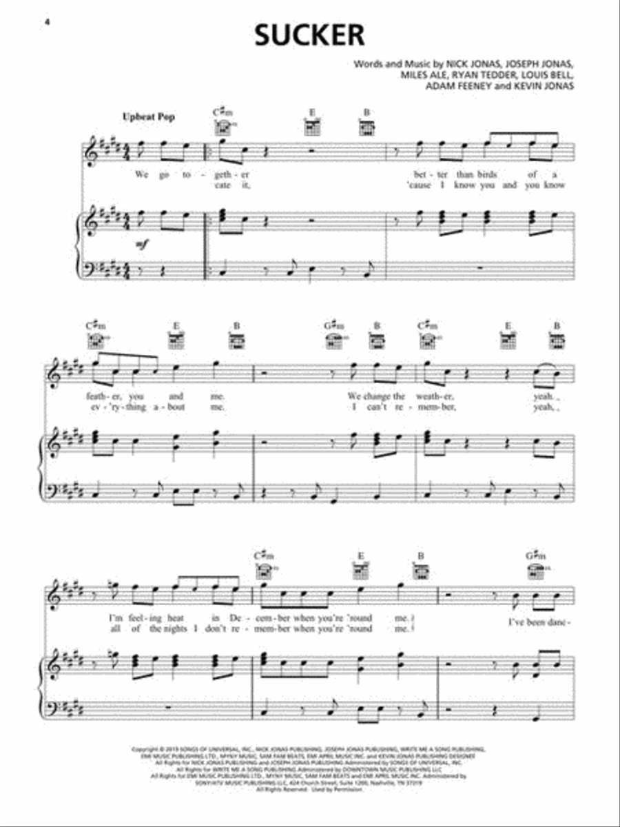 Jonas Brothers – Happiness Begins Piano, Vocal, Guitar scores gallery preview page 5
