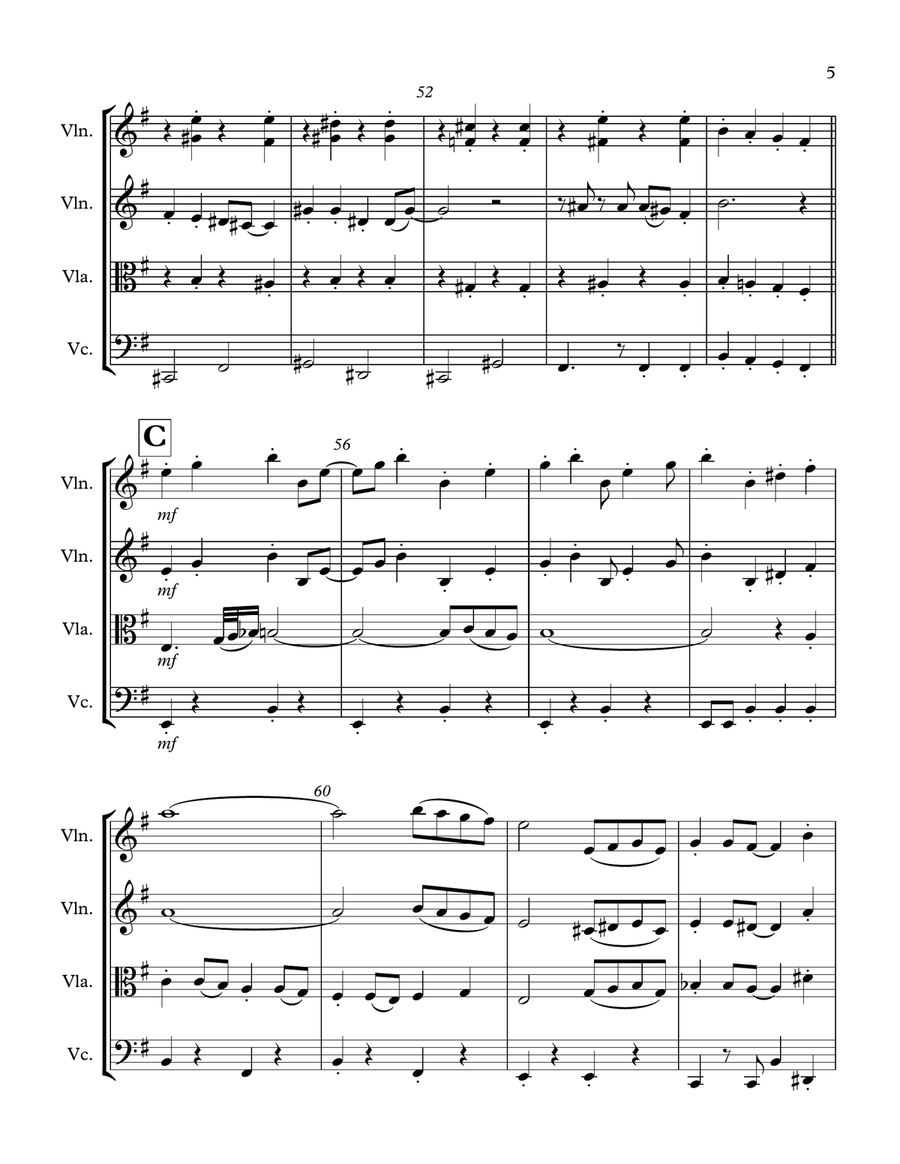 Puttin' On The Ritz String Quartet scores gallery preview page 5