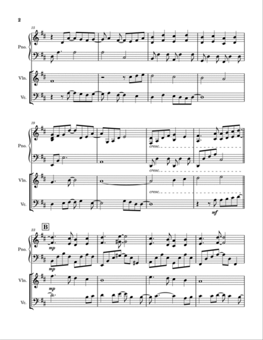 I Will Be Here Piano Trio scores gallery preview page 2