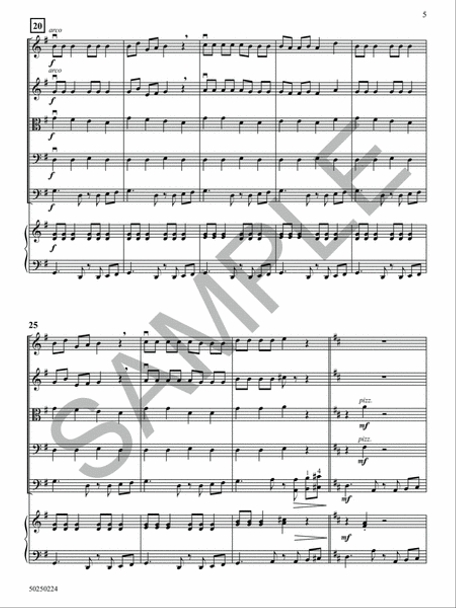 Rock, Rock Merrily on High String Orchestra scores gallery preview page 6