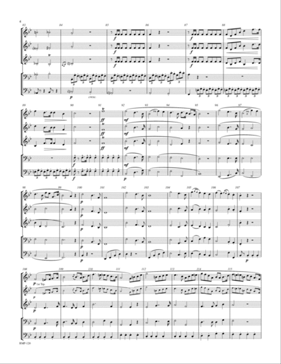 Wagner - Entry of the Guests from Tannhauser (for Brass Quintet) Brass Quintet scores gallery preview page 4