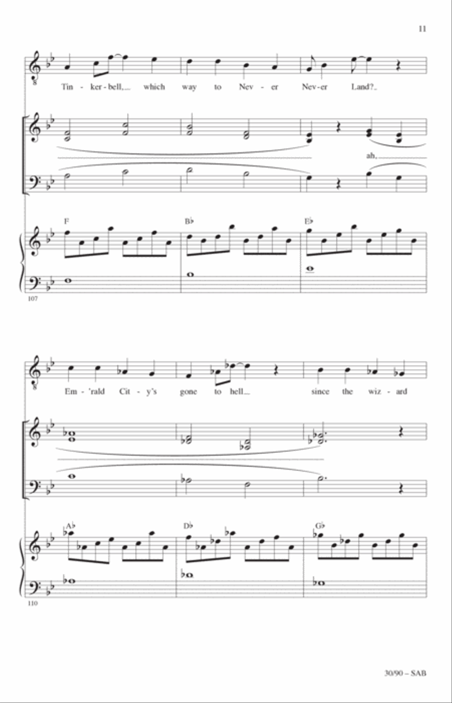 30/90 (from tick, tick... BOOM!) (arr. Roger Emerson) 3-Part scores gallery preview page 10