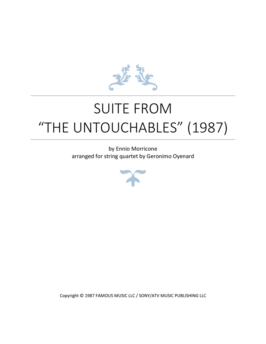 The Untouchables - Main Title String Quartet scores gallery preview page 1