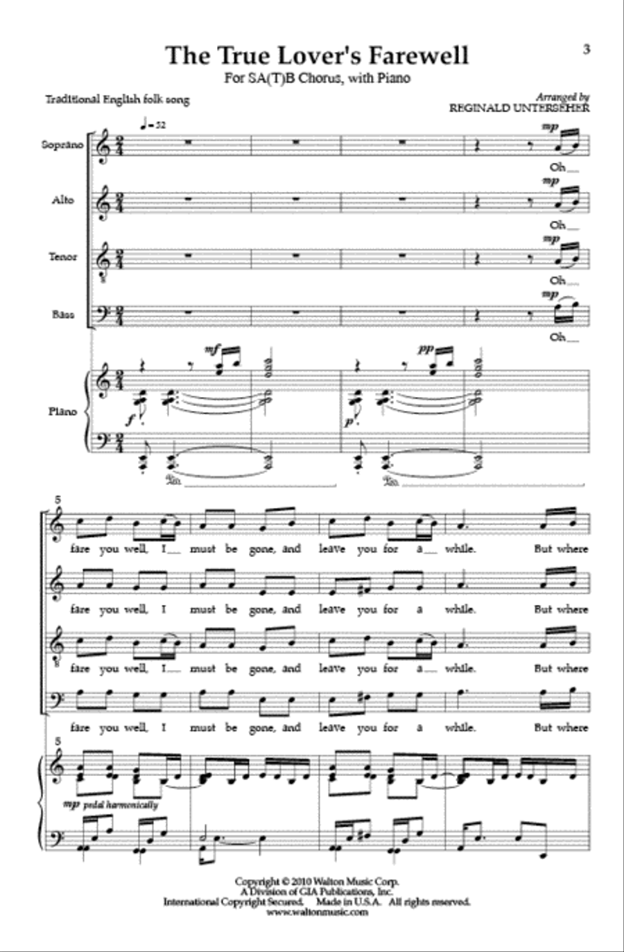 The True Lover's Farewell SA scores gallery preview page 2