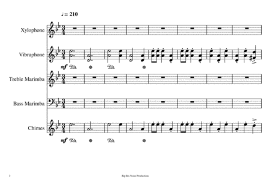 Danse Macabre For Percussion Percussion scores gallery preview page 2