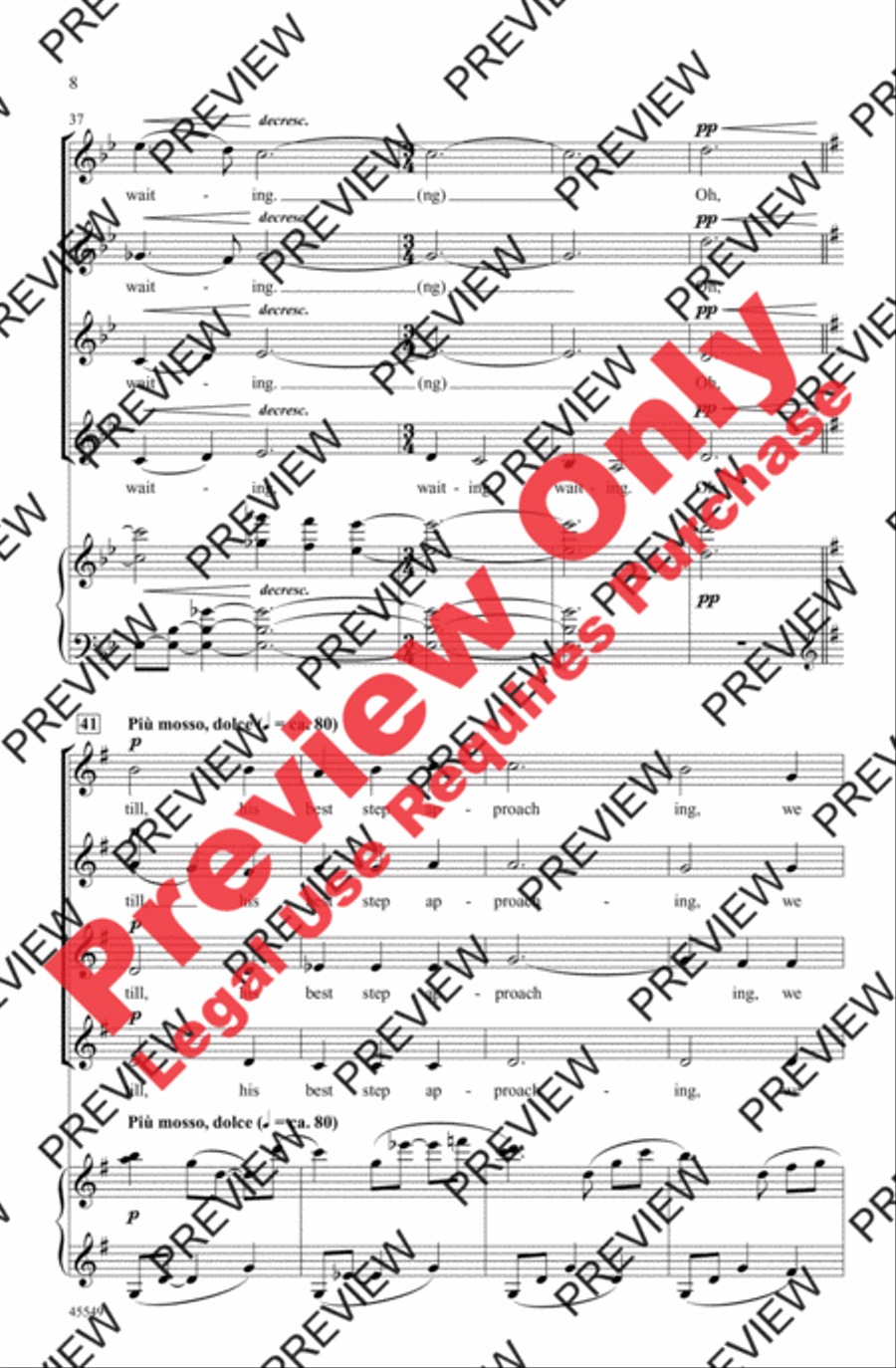 I Sing to Use the Waiting SSAA scores gallery preview page 7