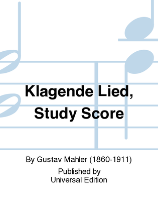 Book cover for Klagende Lied, Study Score