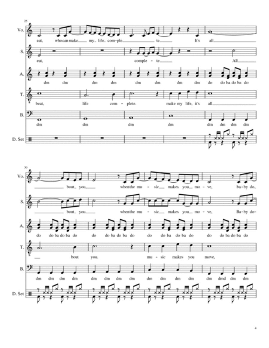 Beauty And A Beat A Cappella scores gallery preview page 4
