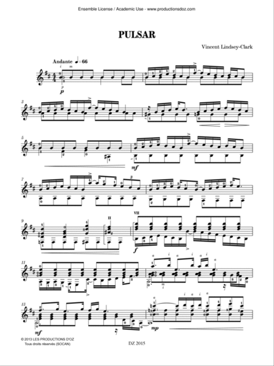 Pulsar Classical Guitar scores gallery preview page 3