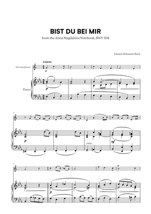 Bist du bei Mir (BWV 508) (for Alto Sax and Piano)