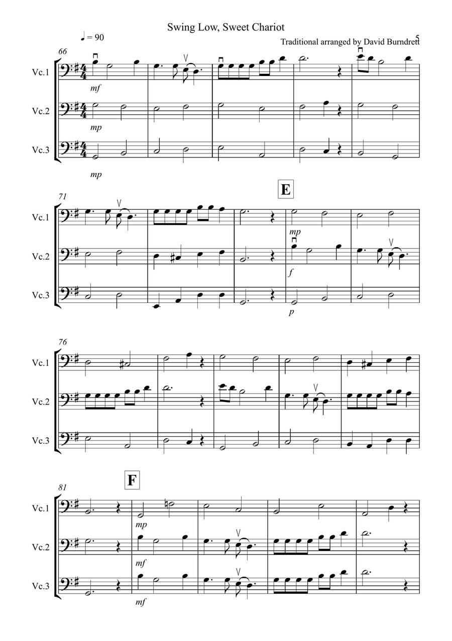 8 Easy Trios, for Cello Cello Solo scores gallery preview page 5