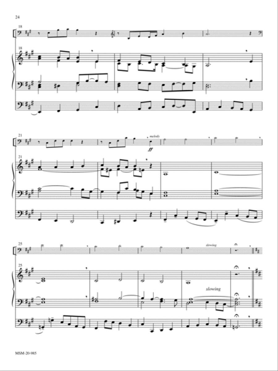 Five Preludes for Cello and Organ Organ Accompaniment scores gallery preview page 12