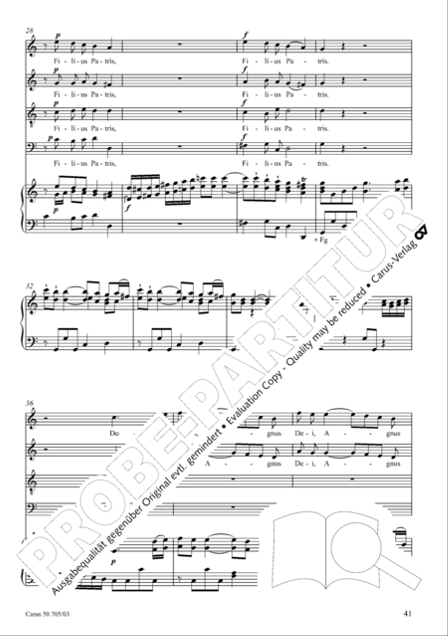 Missa in g. Hasse-Werkausgabe IV/3 4-Part scores gallery preview page 50
