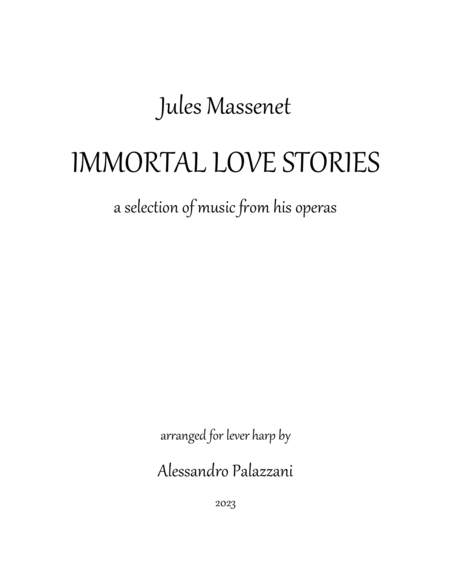Jules Massenet IMMORTAL LOVE STORIES music from his operas - Lever Harp image number null
