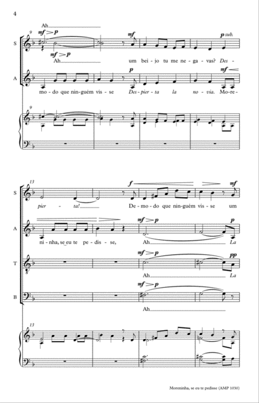 Moreninha, Se Eu Te Pedisse 4-Part scores gallery preview page 3