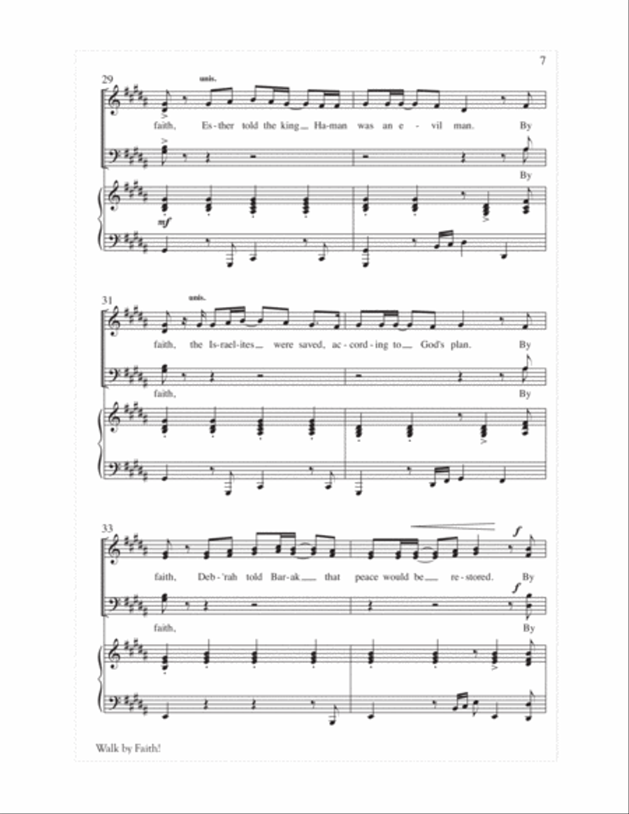 Walk by Faith! 4-Part scores gallery preview page 8