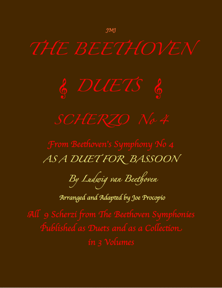 The Beethoven Duets For Bassoon Scherzo No. 4 image number null