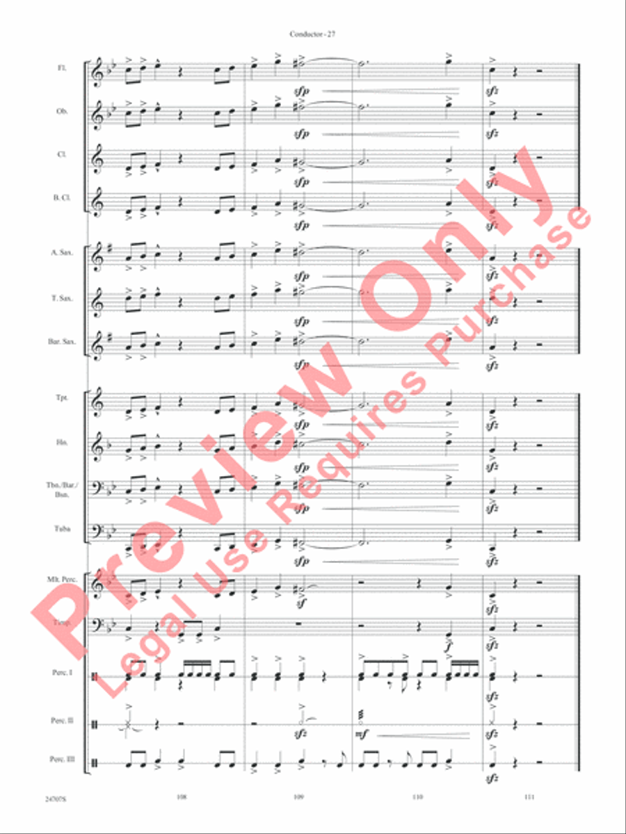 Hooroosh! Concert Band scores gallery preview page 29
