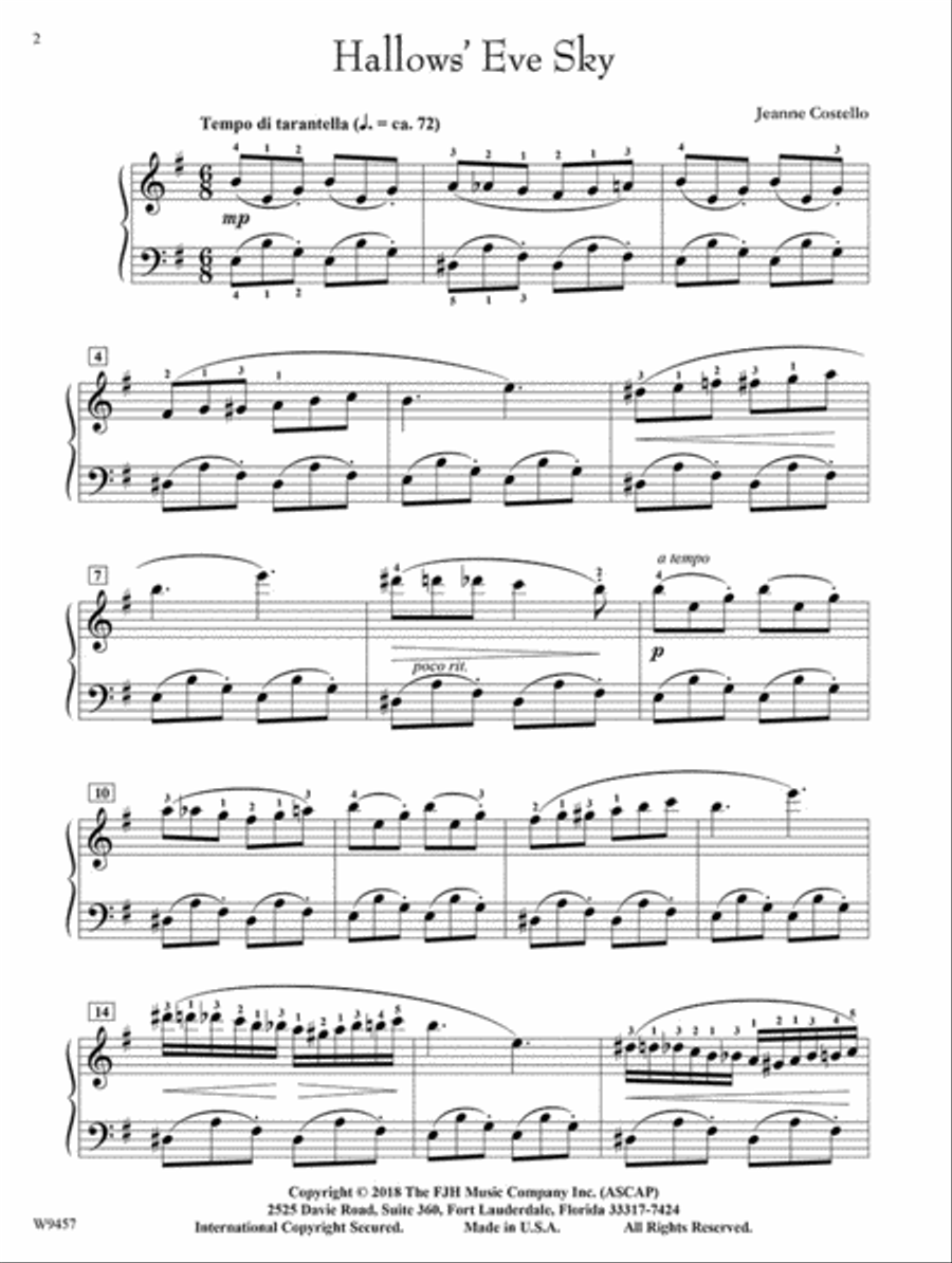 Hallow's Eve Sky Piano Solo scores gallery preview page 2