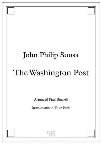 The Washington Post, arranged for instruments in four parts image number null