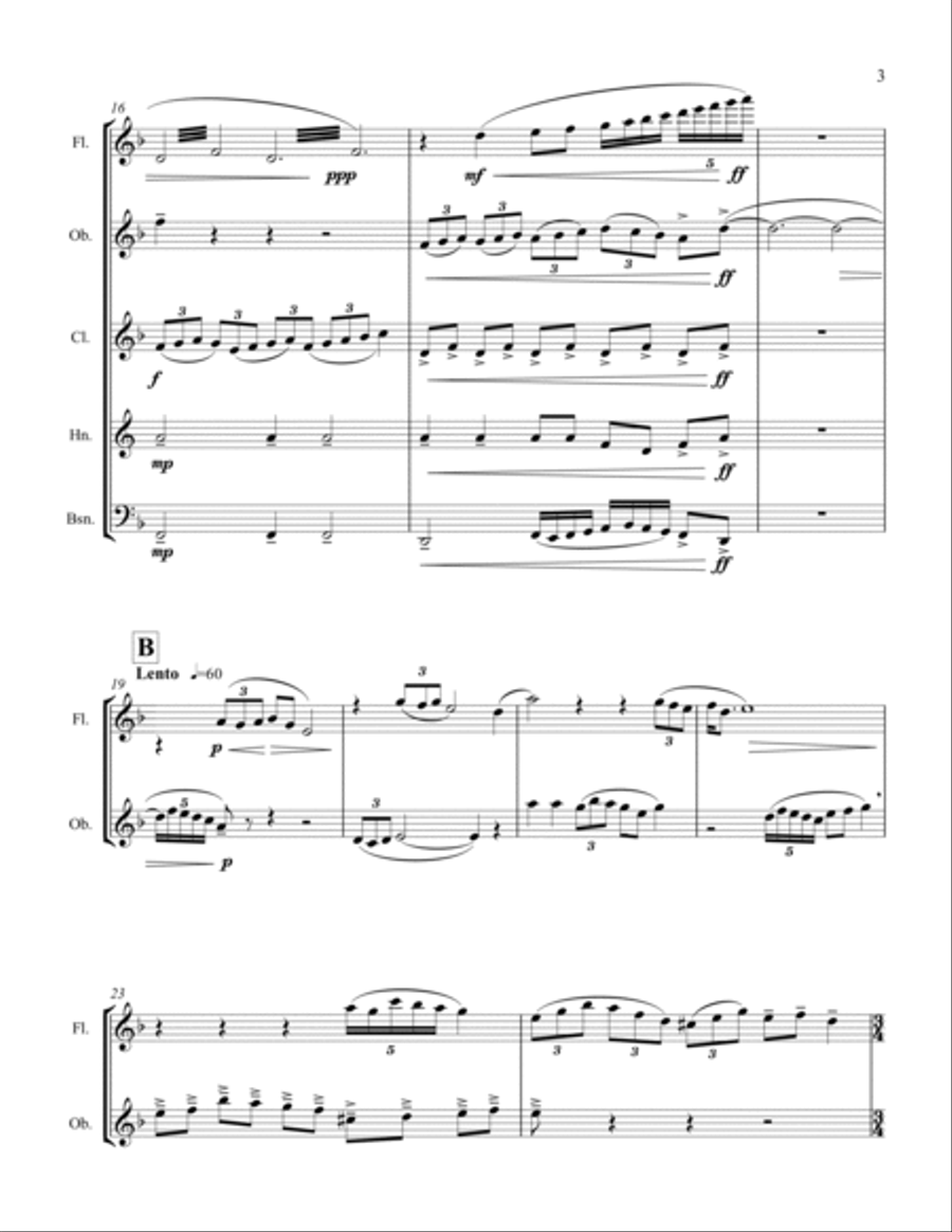 Road Not Taken Woodwind Quintet scores gallery preview page 4