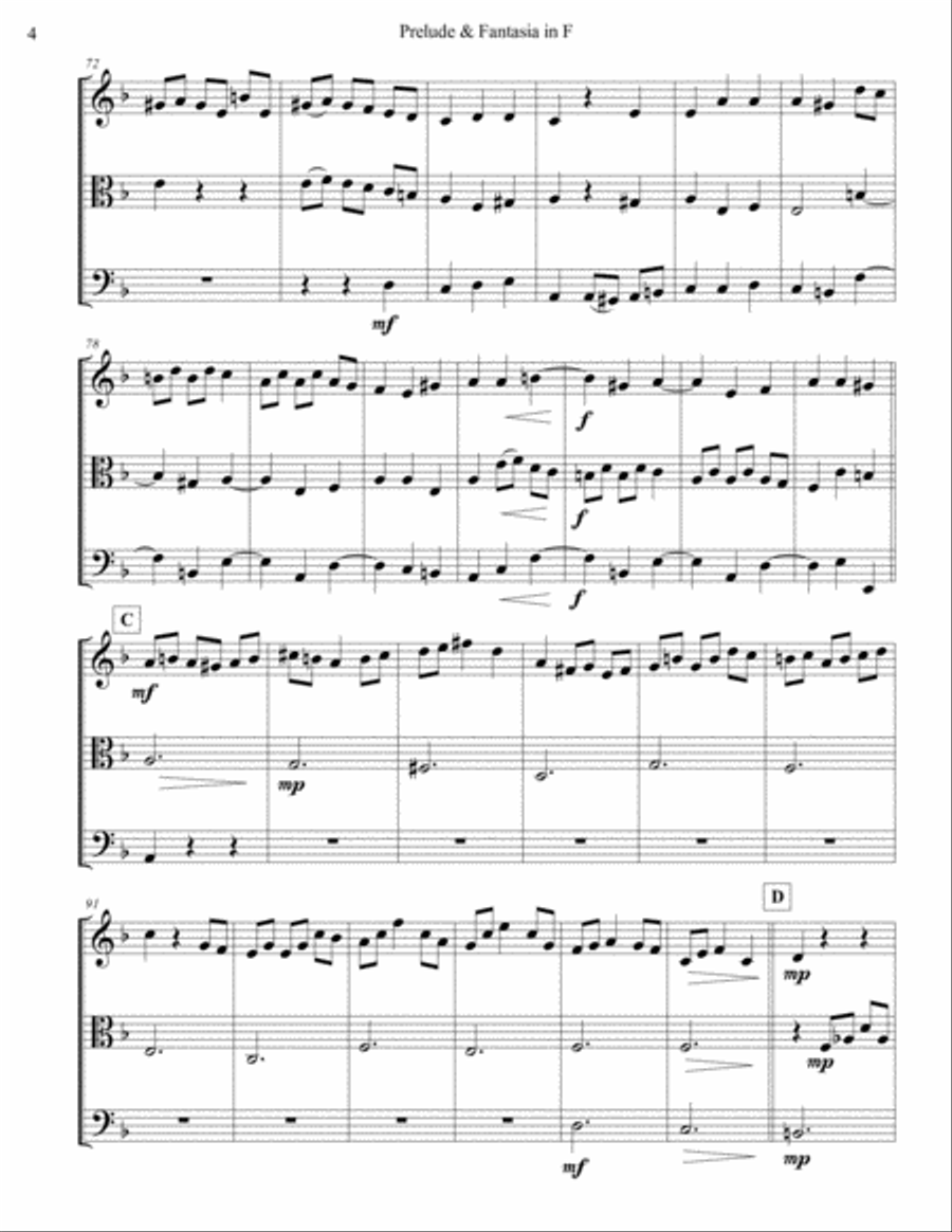 7 Preludes & Fantasias for String Trio String Trio scores gallery preview page 4