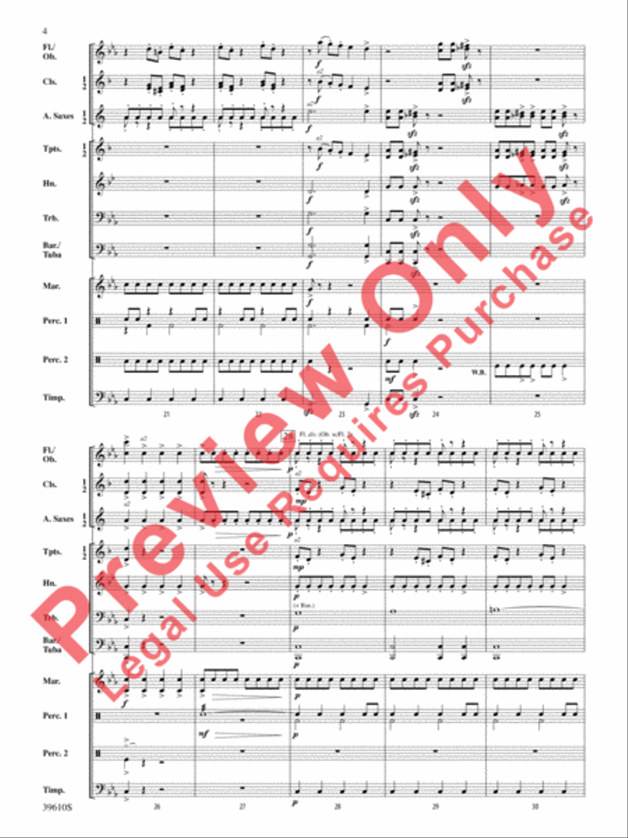 Hercules vs. the Hydra Concert Band scores gallery preview page 5