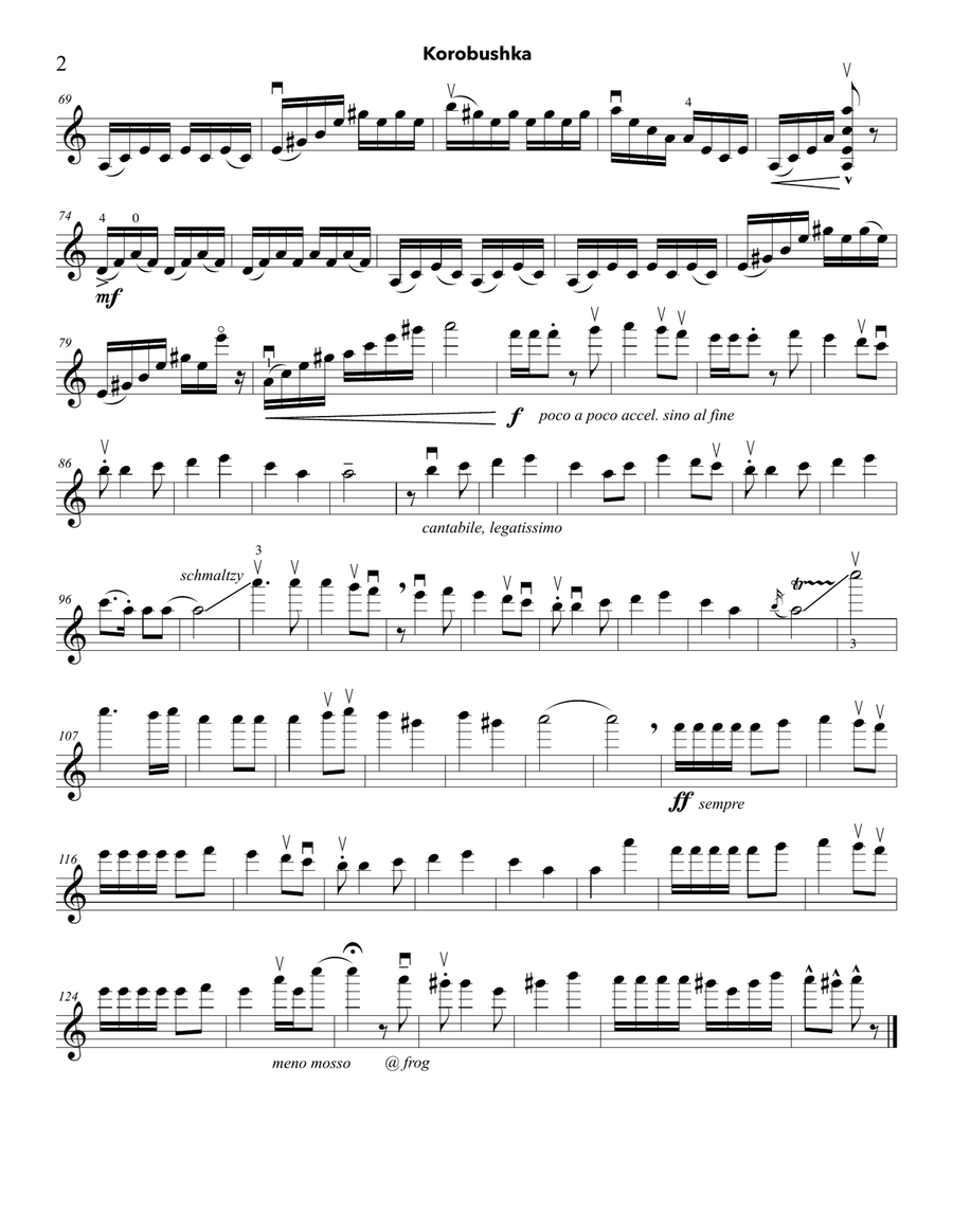 Korobushka String Quartet scores gallery preview page 2