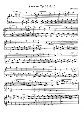 Clementi Sonatina Op. 36 No. 5 in G Major