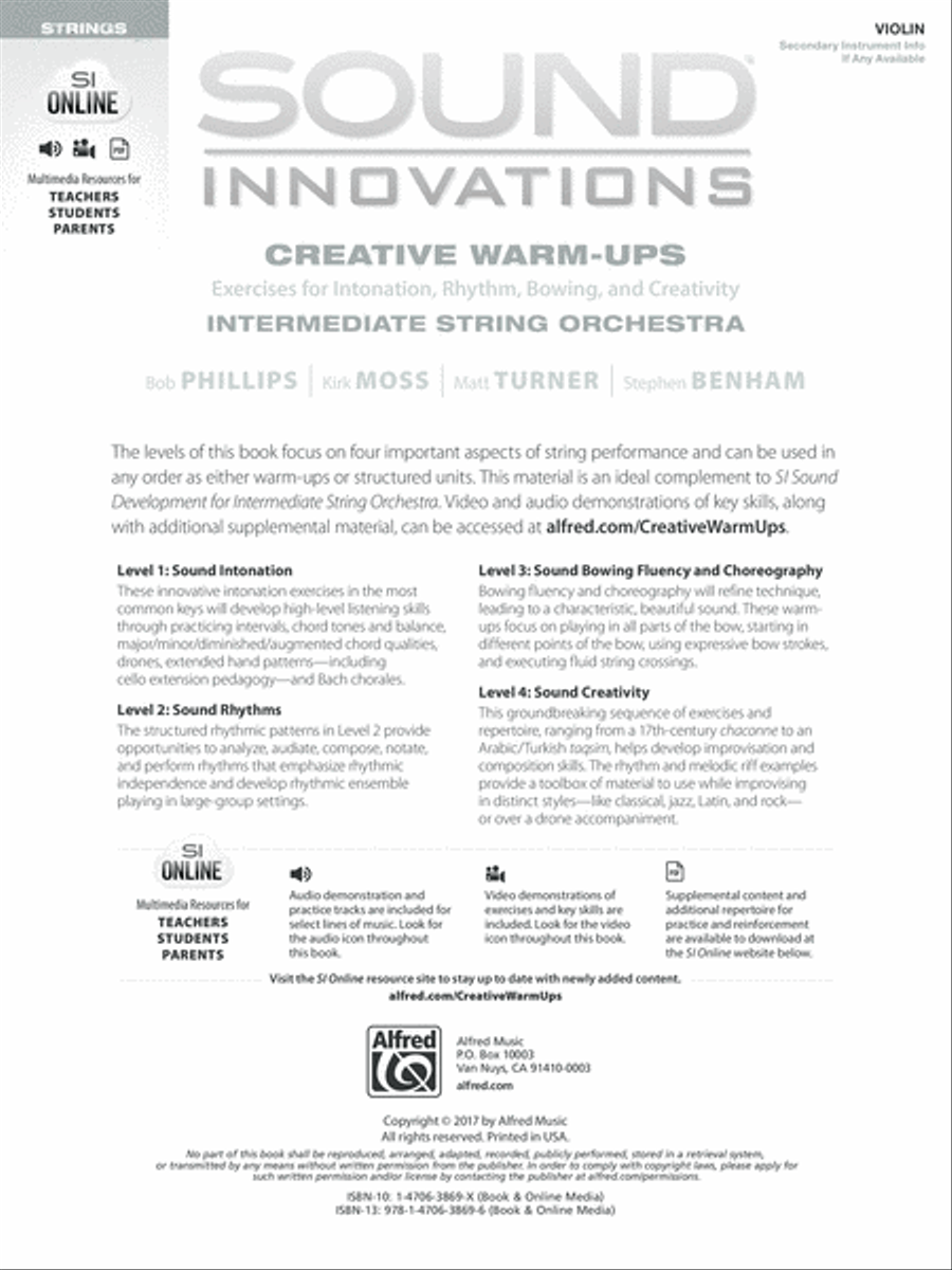 Sound Innovations for String Orchestra -- Creative Warm-Ups