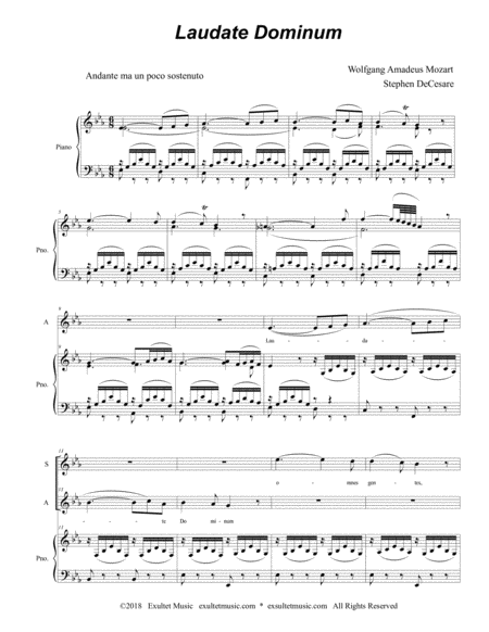 Laudate Dominum (Duet for Soprano & Alto Solo - Piano Accompaniment) image number null