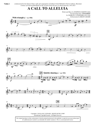 A Call to Alleluia (Full Orchestra) - Violin 2