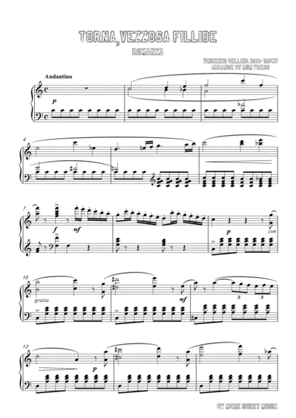 Bellini-Torna,vezzosa fillide,for Flute and Piano image number null