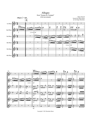 Allegro (from "Sonata for Trumpet") (Bb) (Oboe Sextet)
