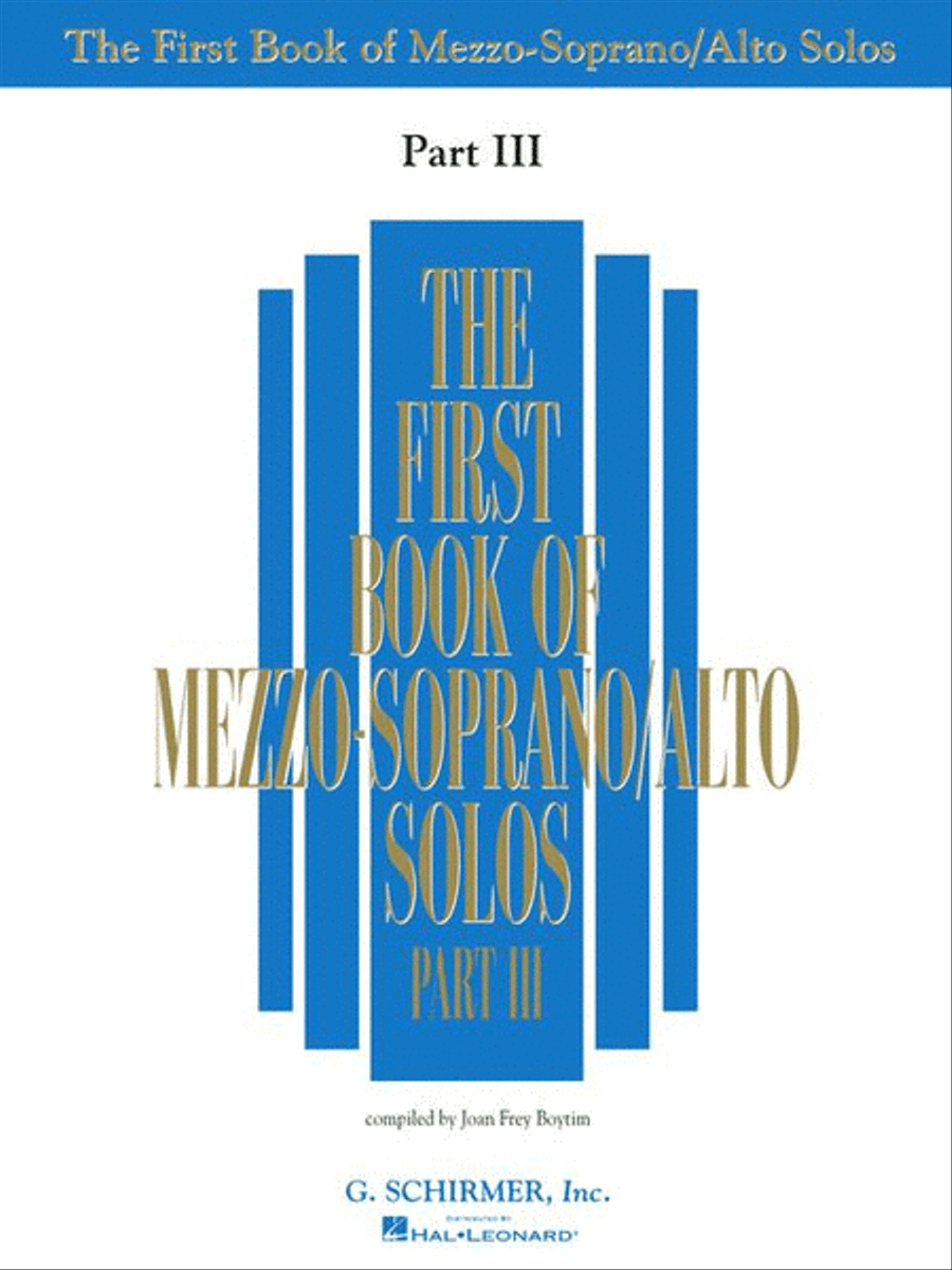 First Book of Mezzo-Soprano Solos – Part III image number null